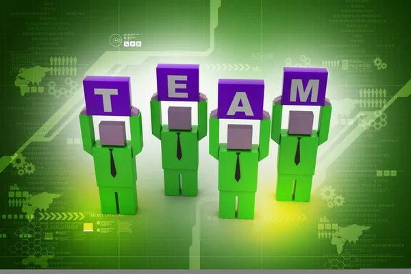 People holding the word team — Stock Photo, Image