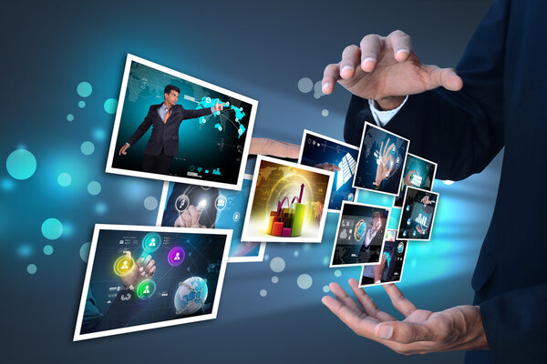 Futuristic touch screen display