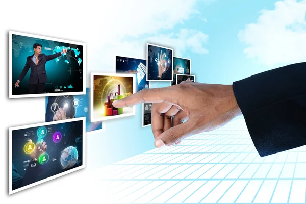 Futuristische touch-screen display — Stockfoto