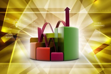 pasta ve çubuk grafik grafikler Finans