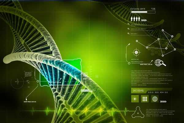 Gedraaide chroom Dna keten — Stockfoto