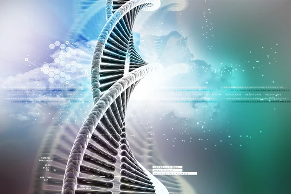 Скручений хромований ланцюг ДНК — стокове фото