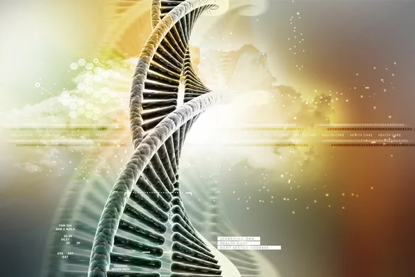 Twisted chrome DNA chain — Stock Photo, Image