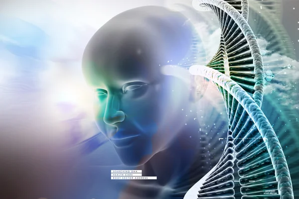 Regard vers l'avenir contre les structures d'ADN — Photo