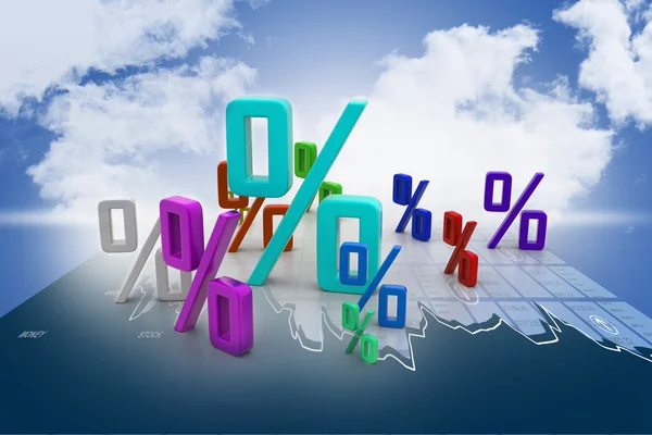 Growth percentage — Stock Photo, Image