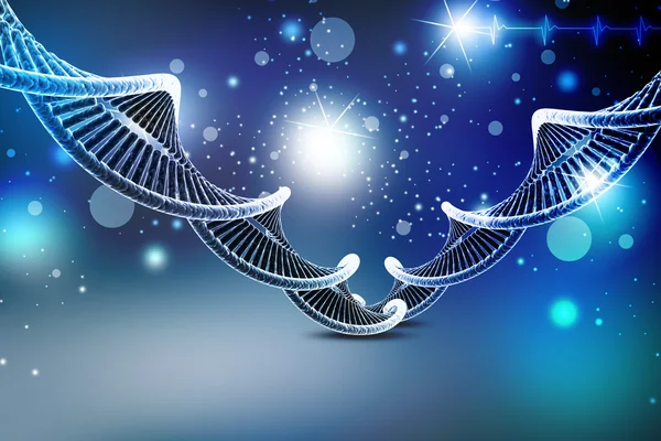 Перекрученная хромированная цепочка ДНК — стоковое фото