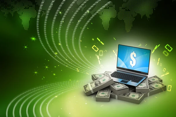 Online geld concept — Stockfoto