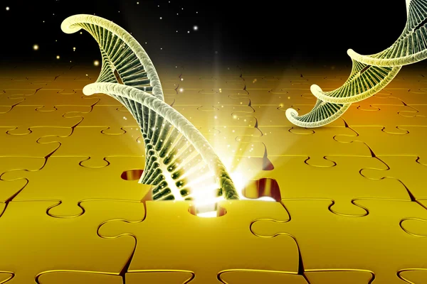 Cadena de ADN de cromo retorcido — Foto de Stock