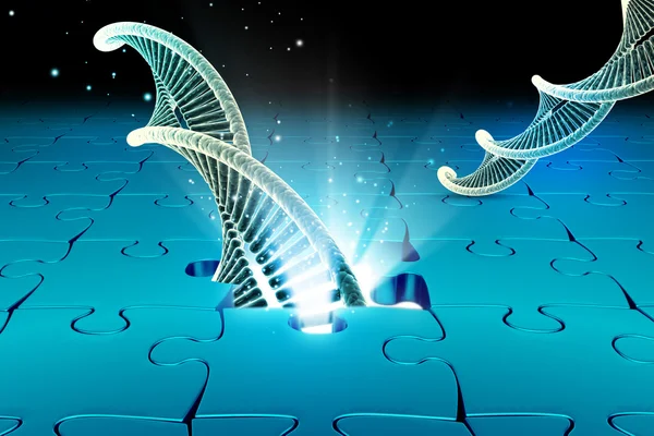 Bükülmüş krom Dna zinciri — Stok fotoğraf