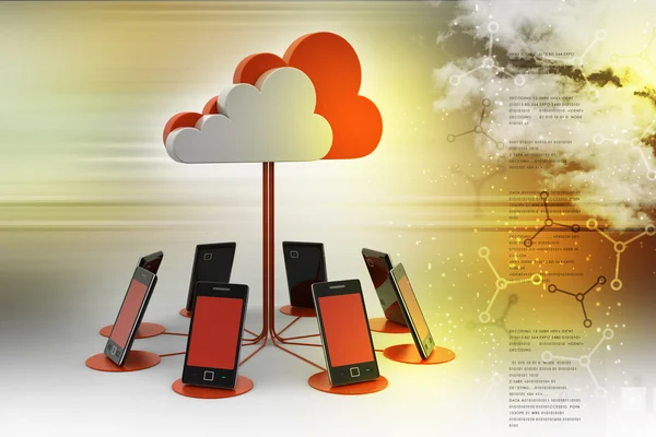 Koncepce zařízení cloud computing — Stock fotografie