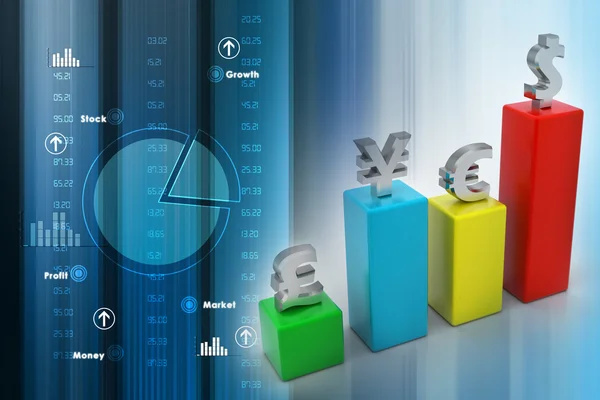 Currency graph — Stock Photo, Image