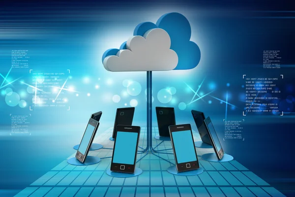 Konzepte Cloud-Computing-Geräte — Stockfoto