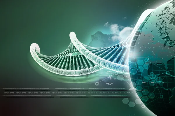 Twisted krom DNA kæde - Stock-foto