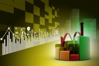 pasta ve çubuk grafik grafikler Finans