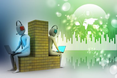 dizüstü bilgisayarınızda çalışan insanlar