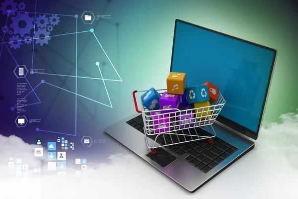 Concetto di shopping online — Foto Stock