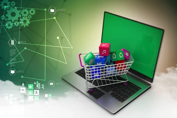 Concetto di shopping online — Foto Stock