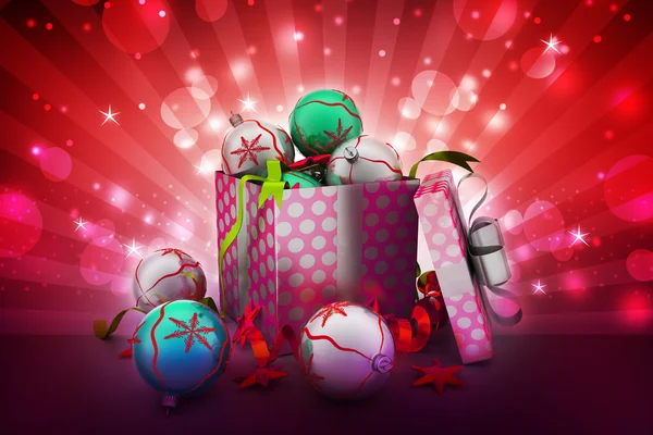 Geschenkbox mit Blasen — Stockfoto