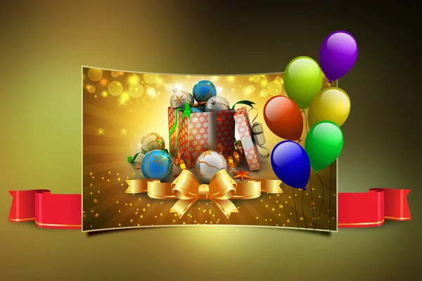 Gift box with bubbles — Stock Photo, Image