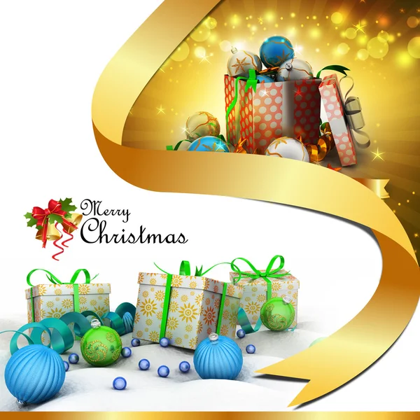 Gift box with bubbles — Stock Photo, Image