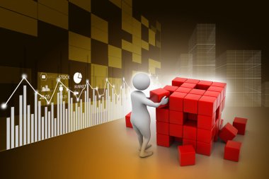 bir küp iterek kişi