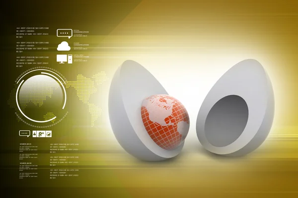 World in egg concept — Stock Photo, Image