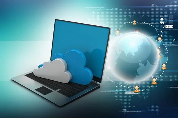 Concept van cloud computing. — Stockfoto