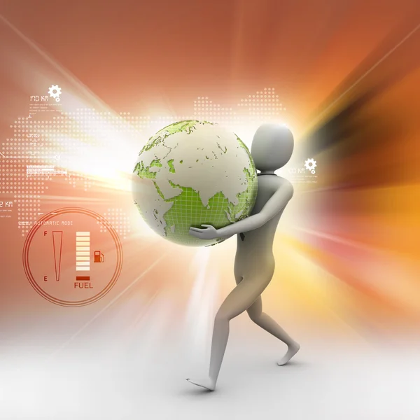 Man holding earth — Stock Photo, Image