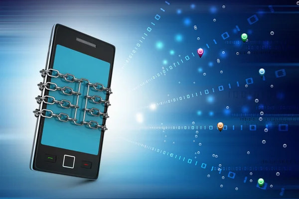 Smartphone in chain concept — Stock Photo, Image