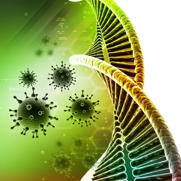 Virus met dna-structuur — Stockfoto