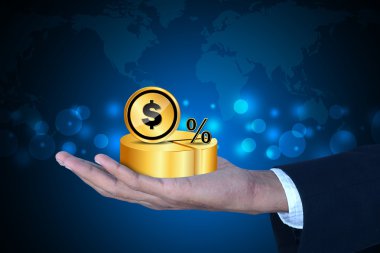 Dolar işareti olan Finans pasta