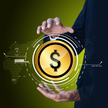 dolar işareti ellerinde