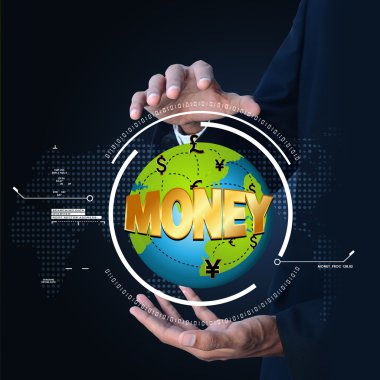 Küre elinde para ile