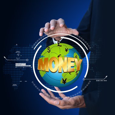 Küre elinde para ile