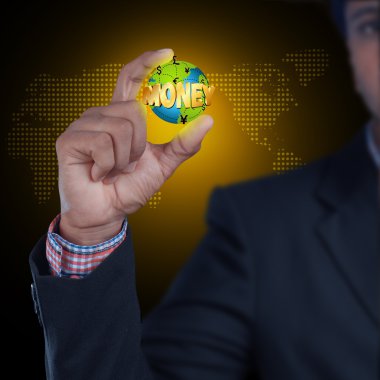 Elinde para ile küre Küre