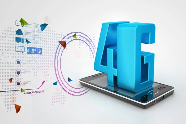 4g işareti ile akıllı telefon — Stok fotoğraf