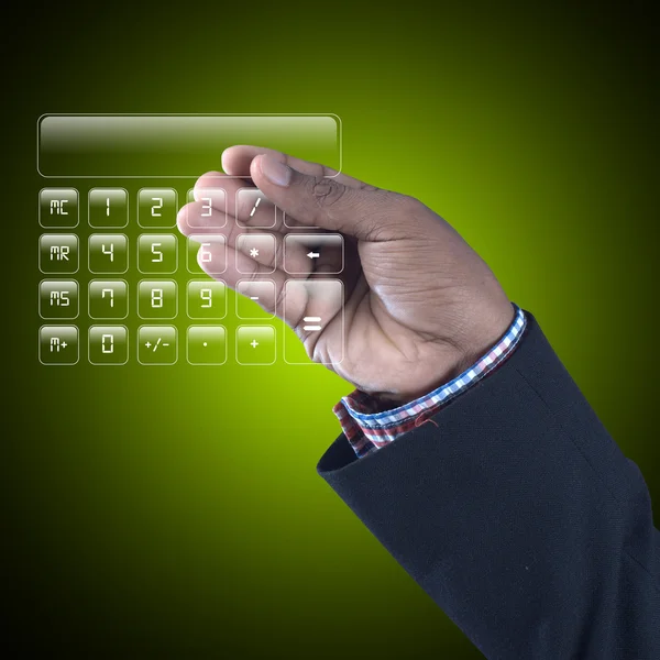 Man showing computer keys — Stock Photo, Image