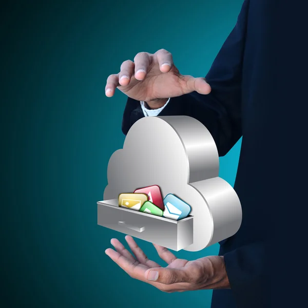 Concept van cloud computing. — Stockfoto