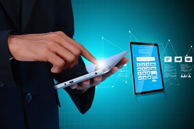 hesap makinesini kullanarak iş adamı