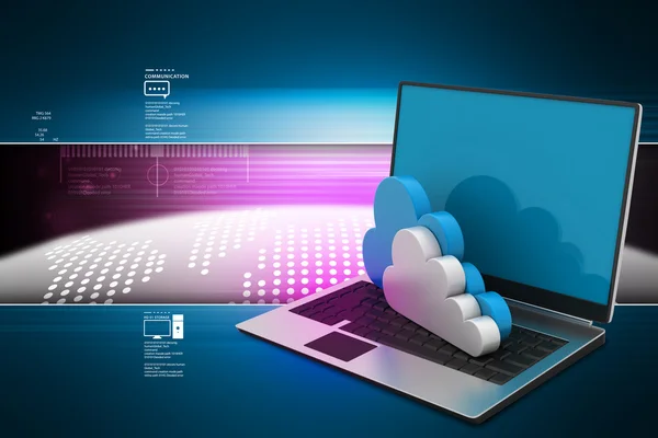 Konzept des Cloud Computing — Stockfoto