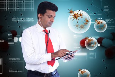Adam stetoskop ve tablet pc ile