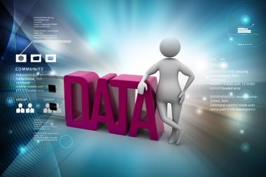 İşadamı ile veri usb birden parlamak götürmek