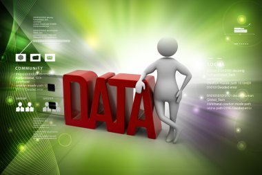 İşadamı ile veri usb birden parlamak götürmek