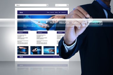 İşadamı ve web sayfası
