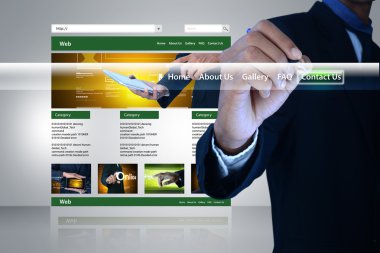 İşadamı ve web sayfası