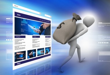 Para çantalı iş adamı