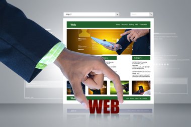 İşadamı ve word Web