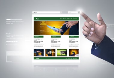 İşadamı ve web sayfası