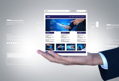 İşadamı ve web sayfası