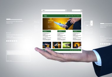 İşadamı ve web sayfası